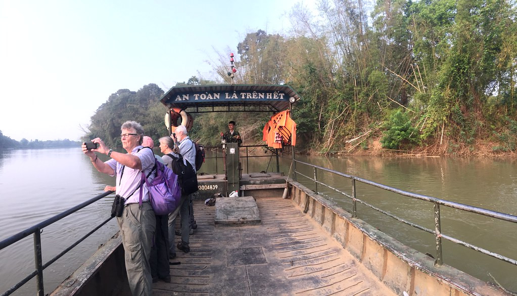 Vietnam is a great adventure! Here we make the short river crossing to Cat Tien National Park in the south. 