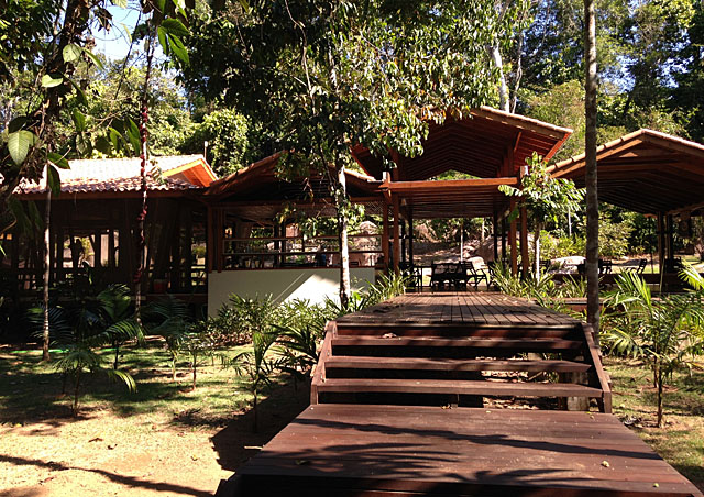 The lodge is a marvel of comfort in an immense wilderness...