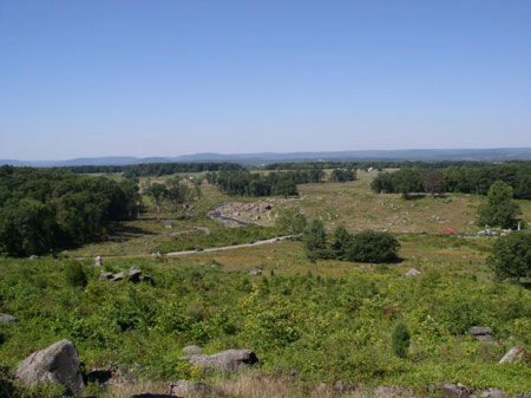 It was here that the fighting ended on the second day of battle, when Colonel Joshua Chamberlain held off the charging Alabamans, an action that may have decided the outcome of the battle.  