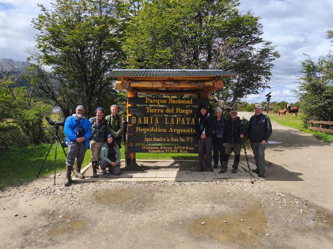 Our group at the end of the Pan-American Highway.