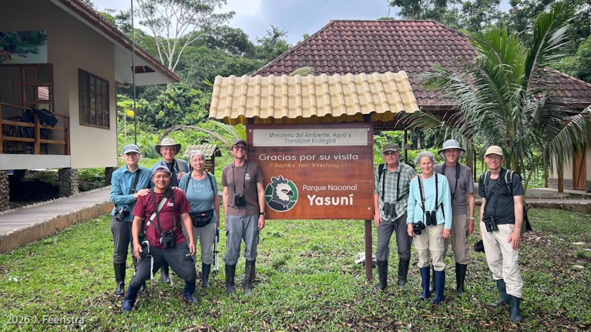 Here we are after walking the hilly terra firme trail through Yasuni National Park with our indigenous Sani Kichwa guide, Carlos.