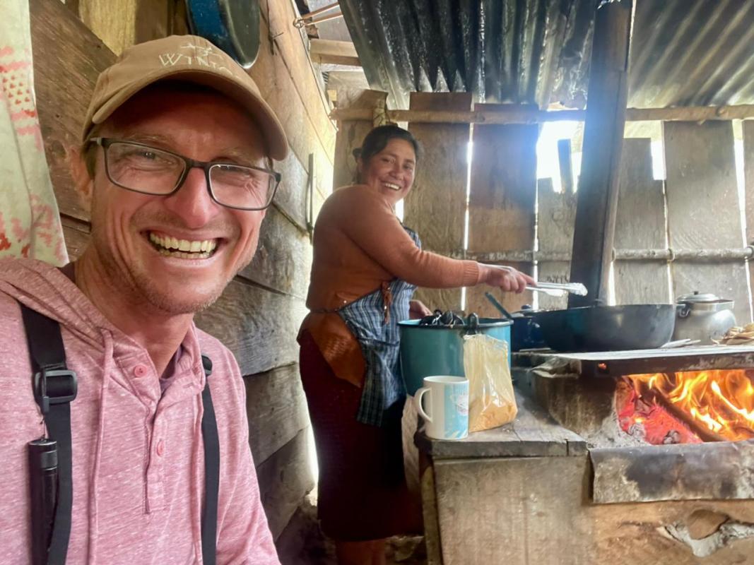 Estela preparing a wonderfully authentic meal for us.