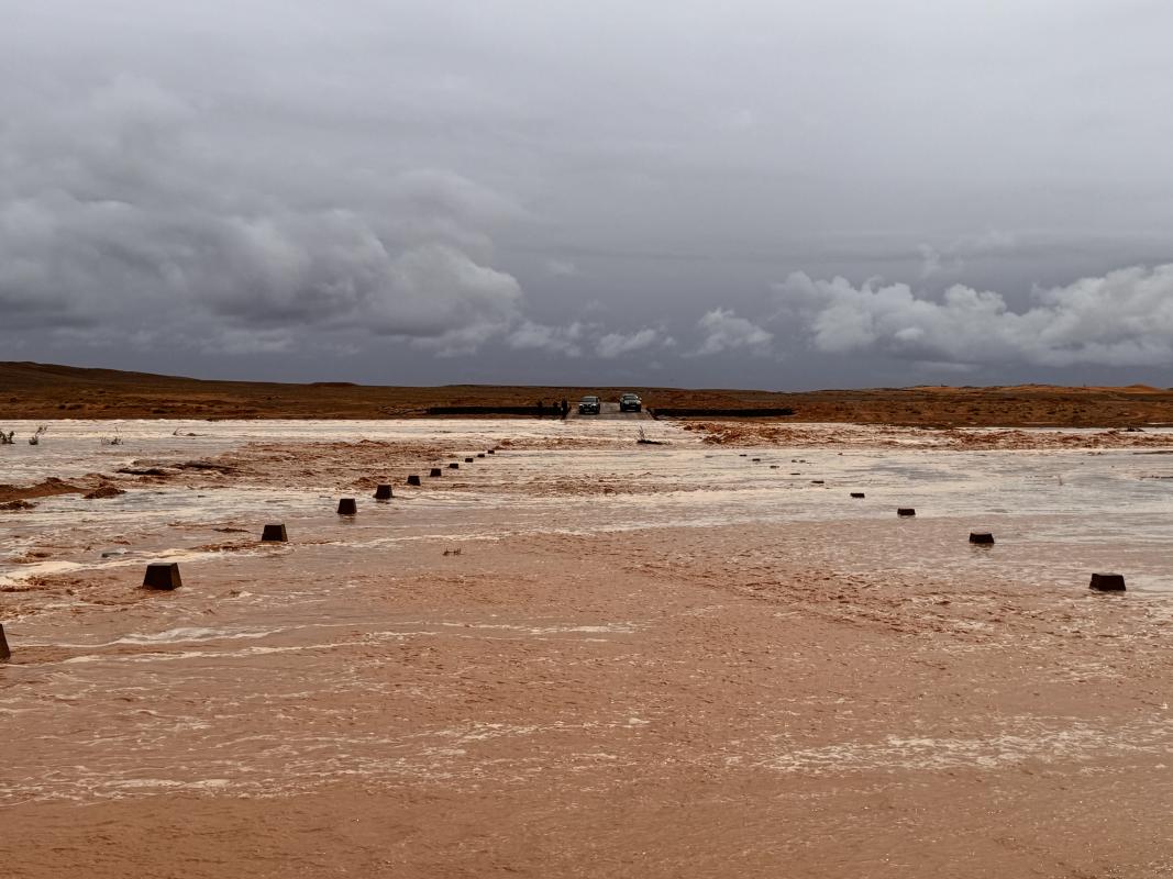 Flash flood in Merzouga