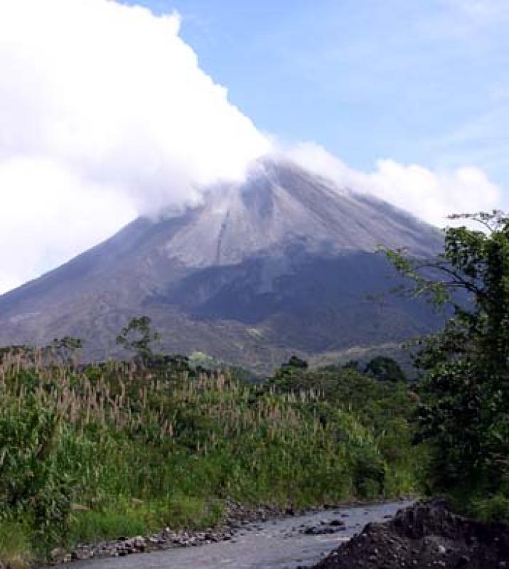 We stop for one night at a lodge which offers great birding and an opportunity to see Volcan Arenal, one of the most active volcanoes in the world, provided it isn't covered in clouds.