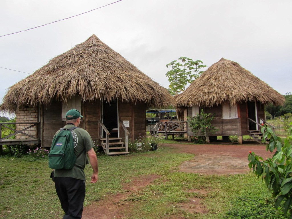 Accommodations range from simple cabins like in Surama (an ecotourism project whose benefit is going to the Amerindian community)…