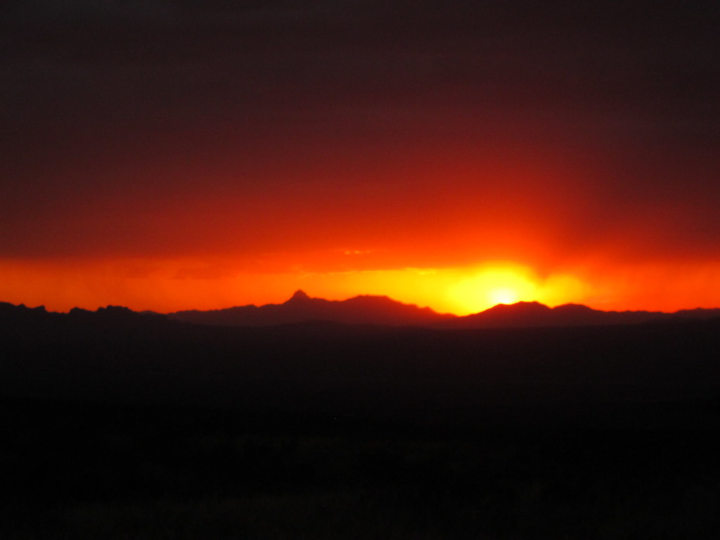 …or to marvel at a fiery desert sunset on the way back.