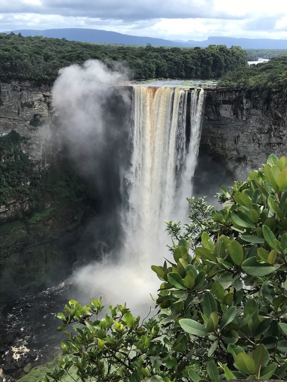 …we will fly to the interior of the country, where we’ll make a stop at the famous Kaieteur Falls, the world’s largest single drop waterfall.
