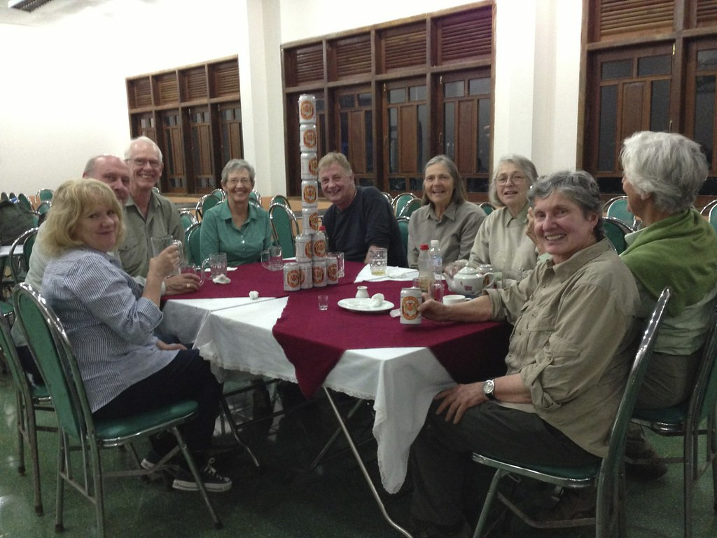 Mealtimes are always fun on WINGS tour. Here’s our after birding dinner party