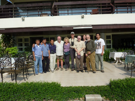 Our group and staff in 2010 at our accomodations in Khao Yai.