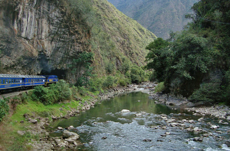 We then take a scenic, short side trip by train down the Urubamba River to the village of Machu Picchu.