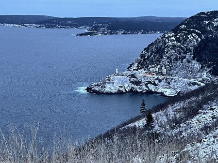 View from Signal Hill of the narrows and the lighthouse entering St. John's harbour
