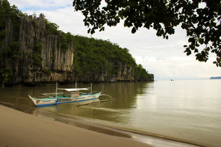 ...the boat we take at dawn to the Puerto Princessa Underground National Park on Palawan...